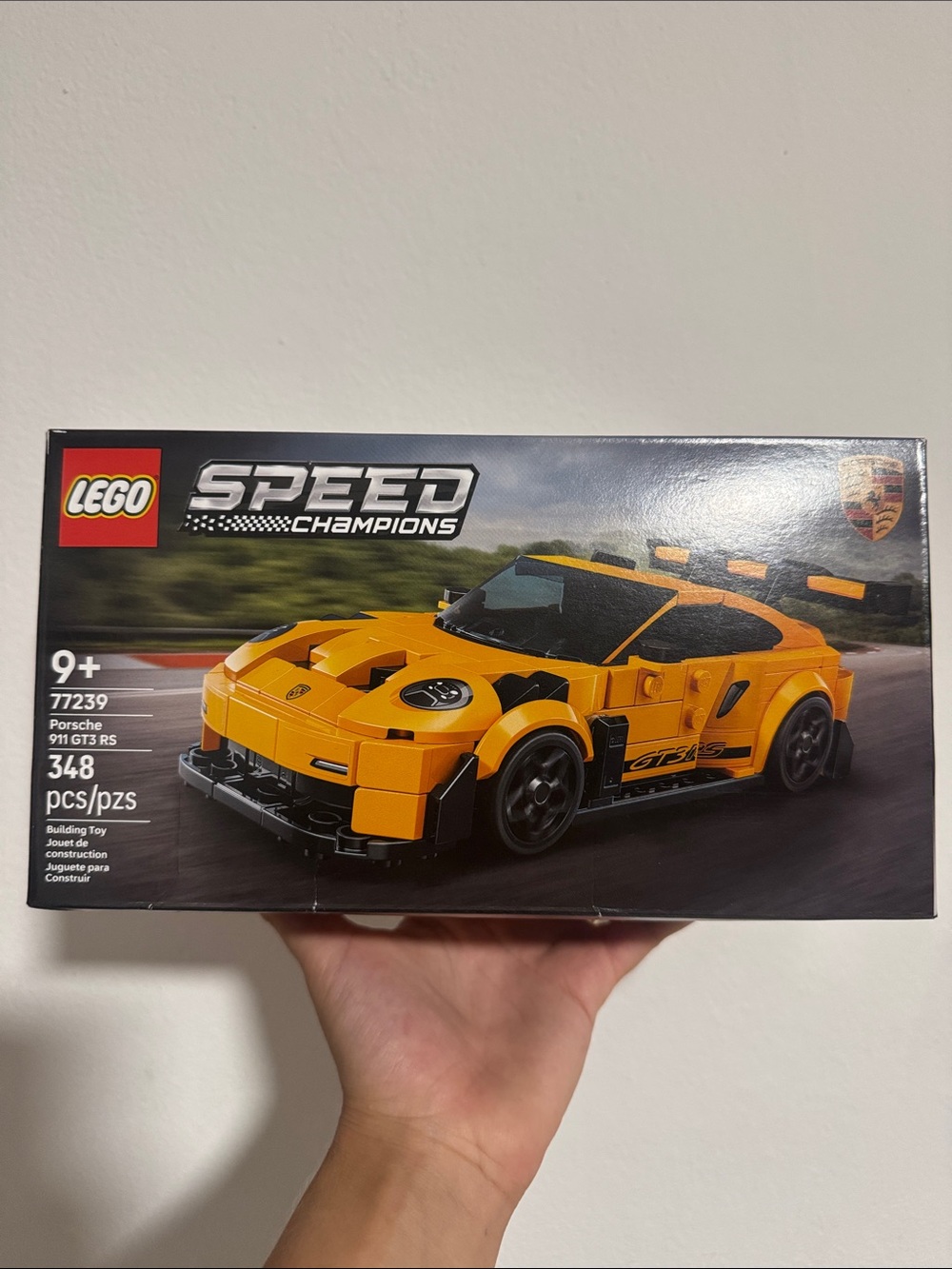 Lego Speed Champions Yellow Porsche 911 GT3 RS Model Car